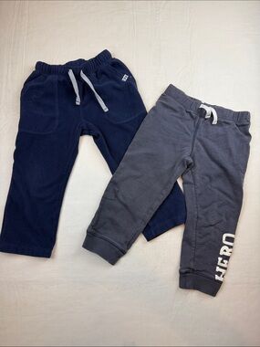 Carter's Boys Sweatpant Bundle  Navy Straight Leg Charcoal Hero Jogger 3T